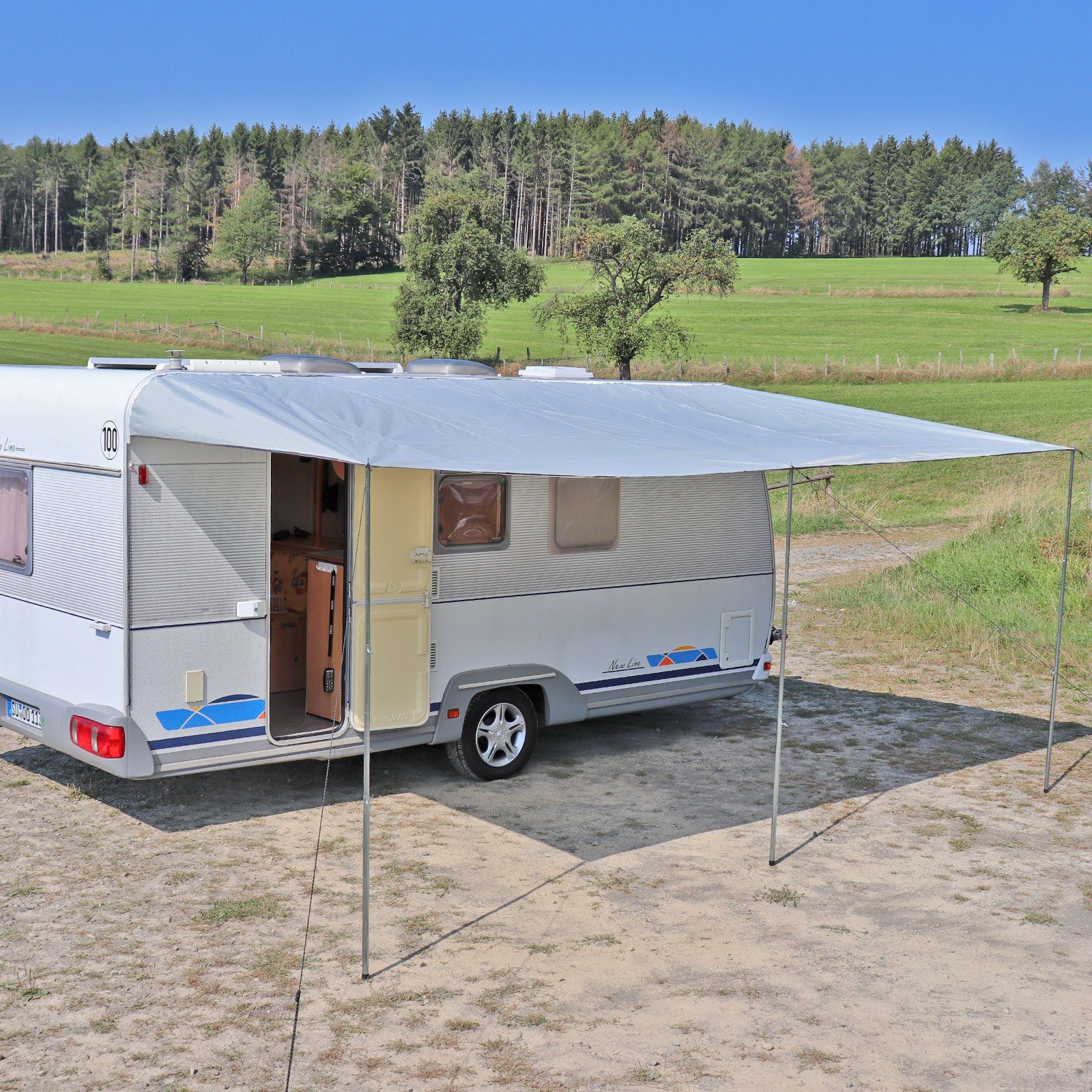 deiwo Sonnensegel deiwo Premium Sonnendach Sonnensegel grau 300 x 240cm