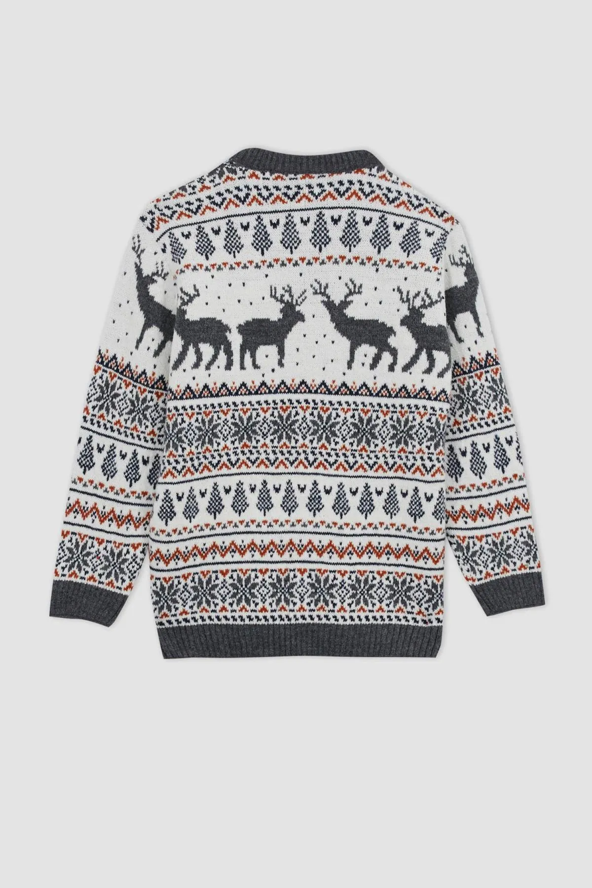DeFacto  Jungenpullover mit Rundhalsausschnitt und Neujahrsmotiv