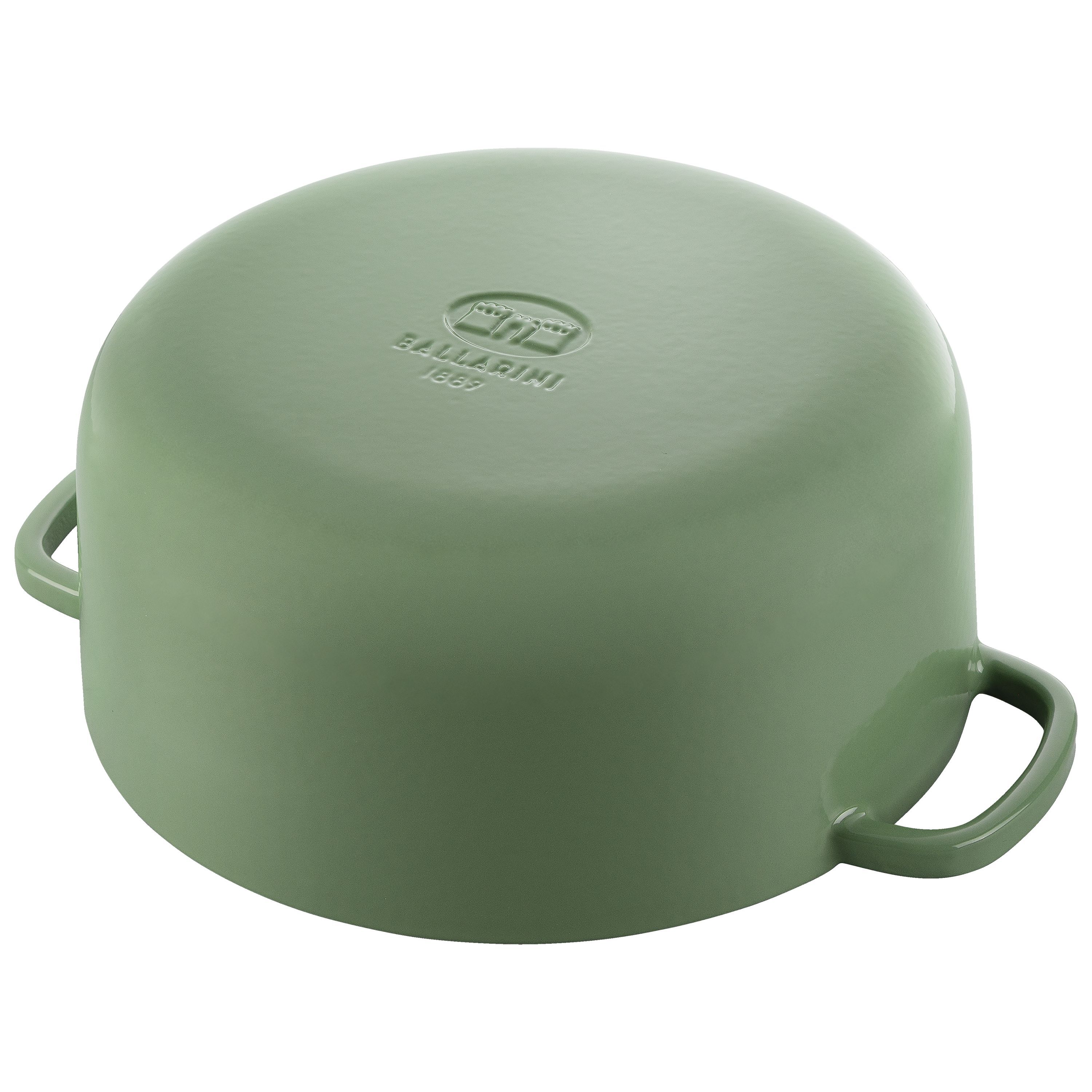 Cocotte 28 cm, rund, Grün, Gusseisen