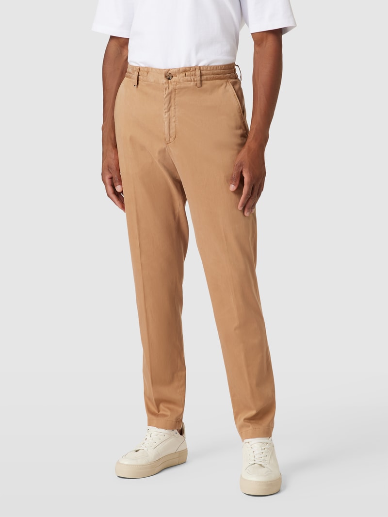Slim Fit Chino mit französischen Eingrifftaschen in beige