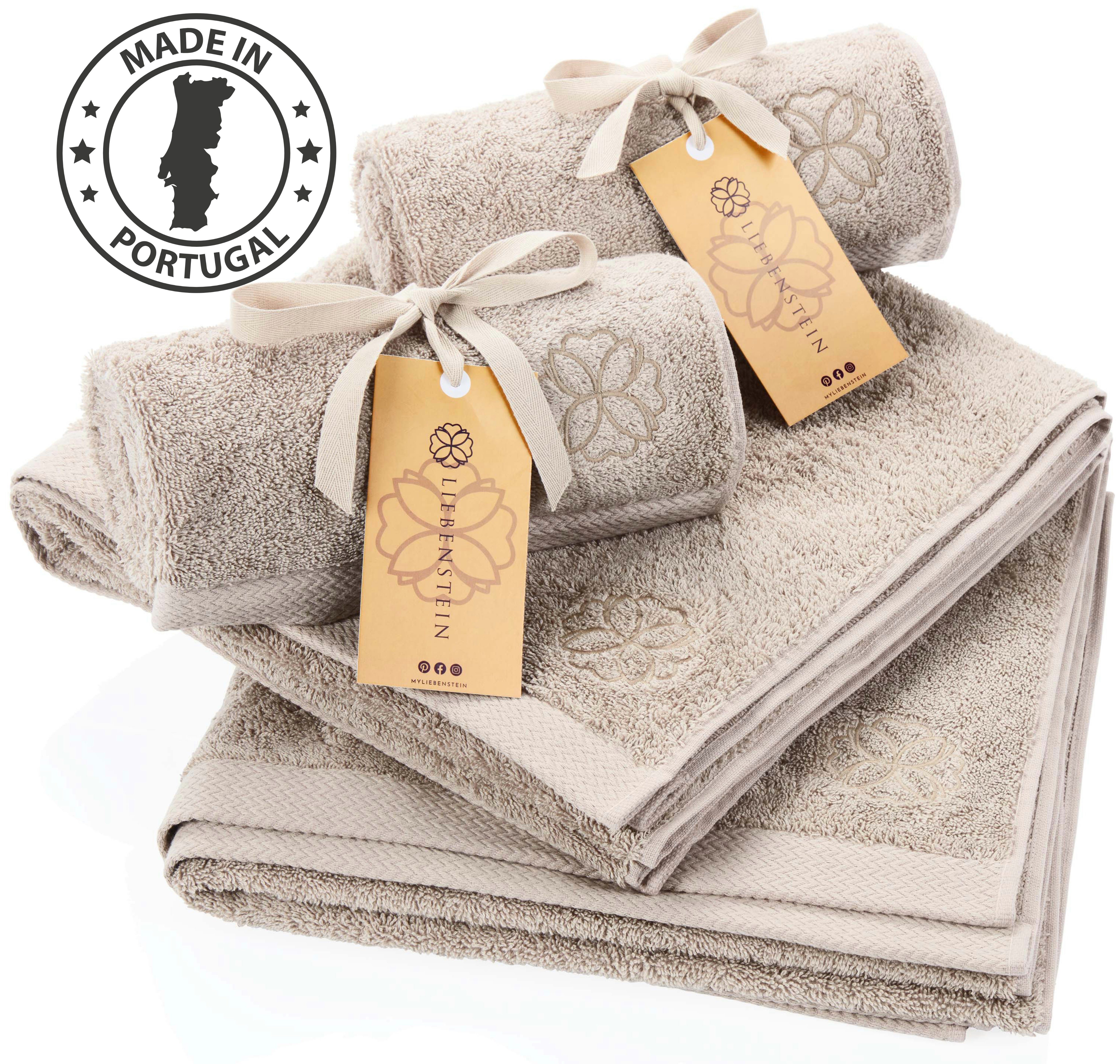 Liebenstein Handtuch Set Premium Handtuch Set - 2x 70x140 cm und 2x 50x100 cm, (4-tlg), außergewöhnlich weich und saugstark