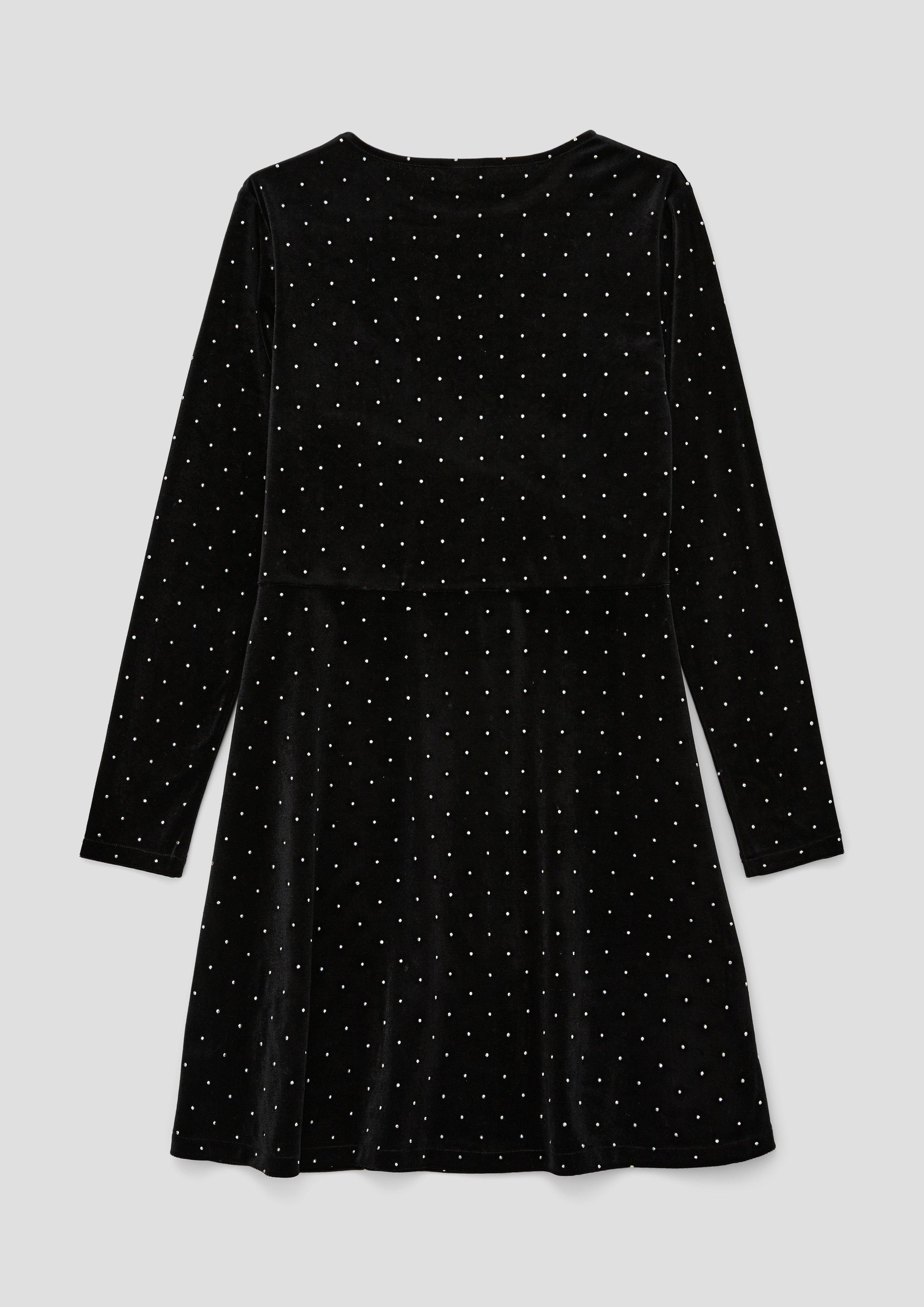 Samtkleid mit Schmucksteinen  2138580-9999