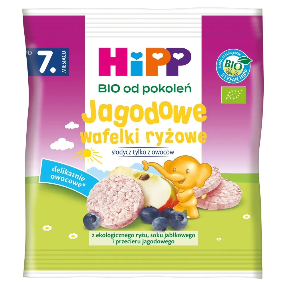 Hipp ekologiški ryžių vafliai su uogomis