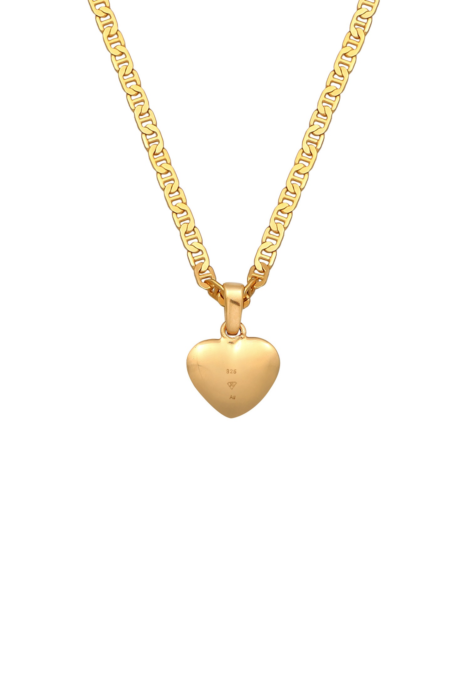 Ciondolo a forma di cuore Elli da donna in argento sterling 925 placcato oro