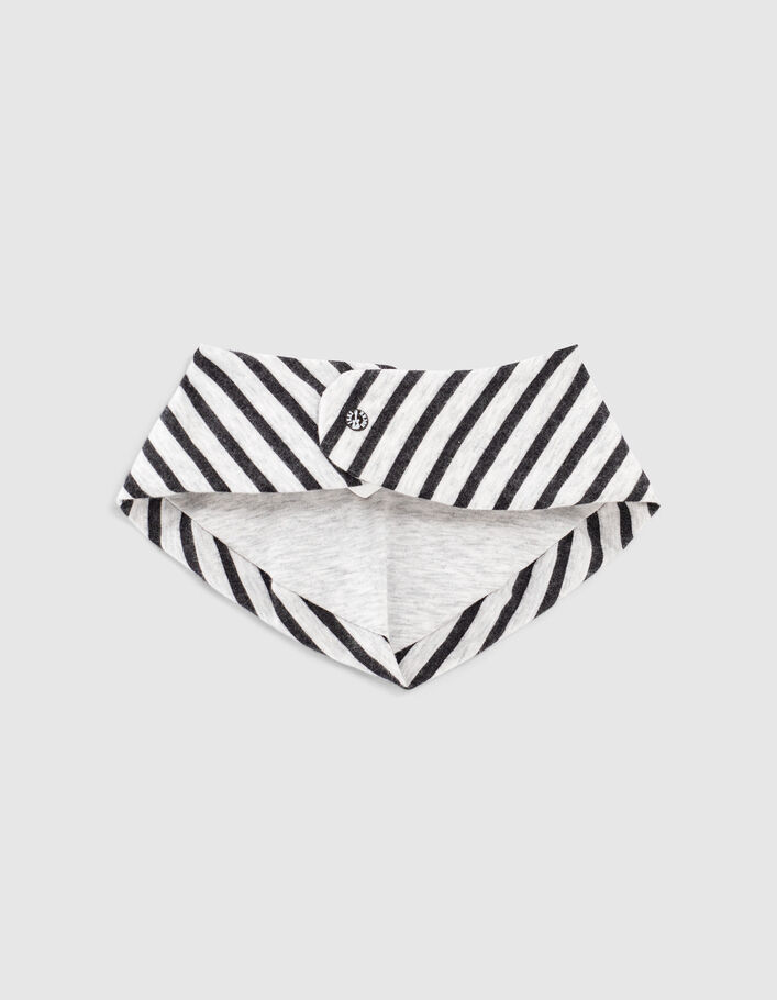 Bavoir mastic chiné print rock coton bio bébé
