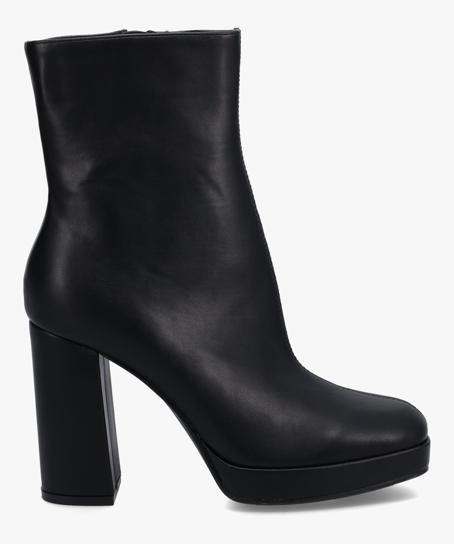 Boots femme unies à talon et bout carré – Claudia Ghizzani noir | GEMO