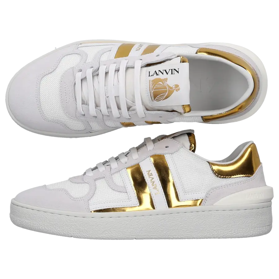 Lanvin - Sneaker low MESH CLAY Veloursleder - weiß