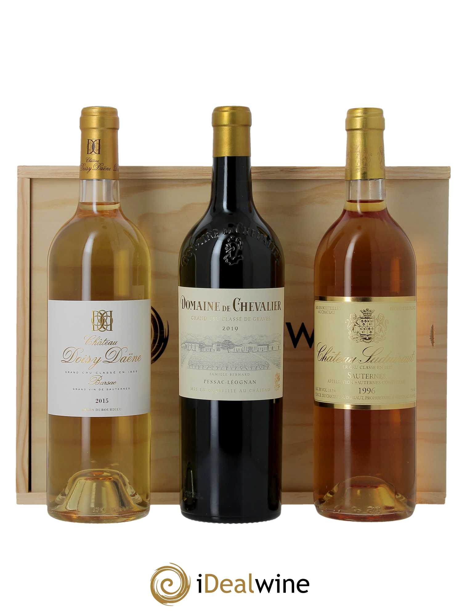 Coffret (wooden case) - Bordeaux Blanc iDealwine   - Lot de 3 Bouteilles
