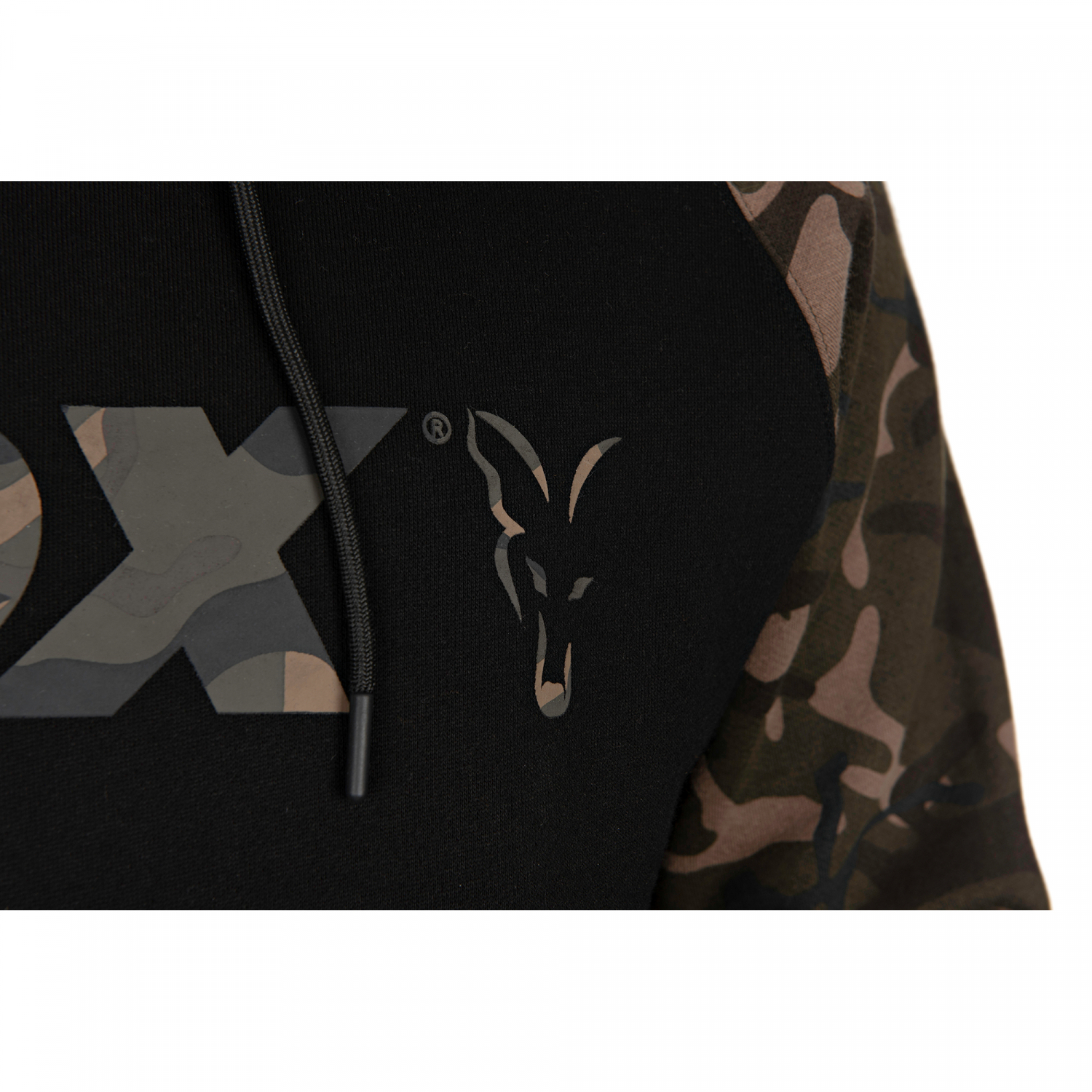 Fox Carp Hoody Raglan Black/Camo
