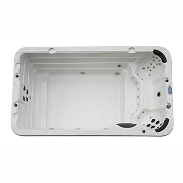 PureHaven Swim Spa 400x230x131 cm Gegenstromanlage und Swim Jets 21 Hydromassagedüsen UV-Wasseraufbereitung Ozondesinfektion Farblicht 4250 L