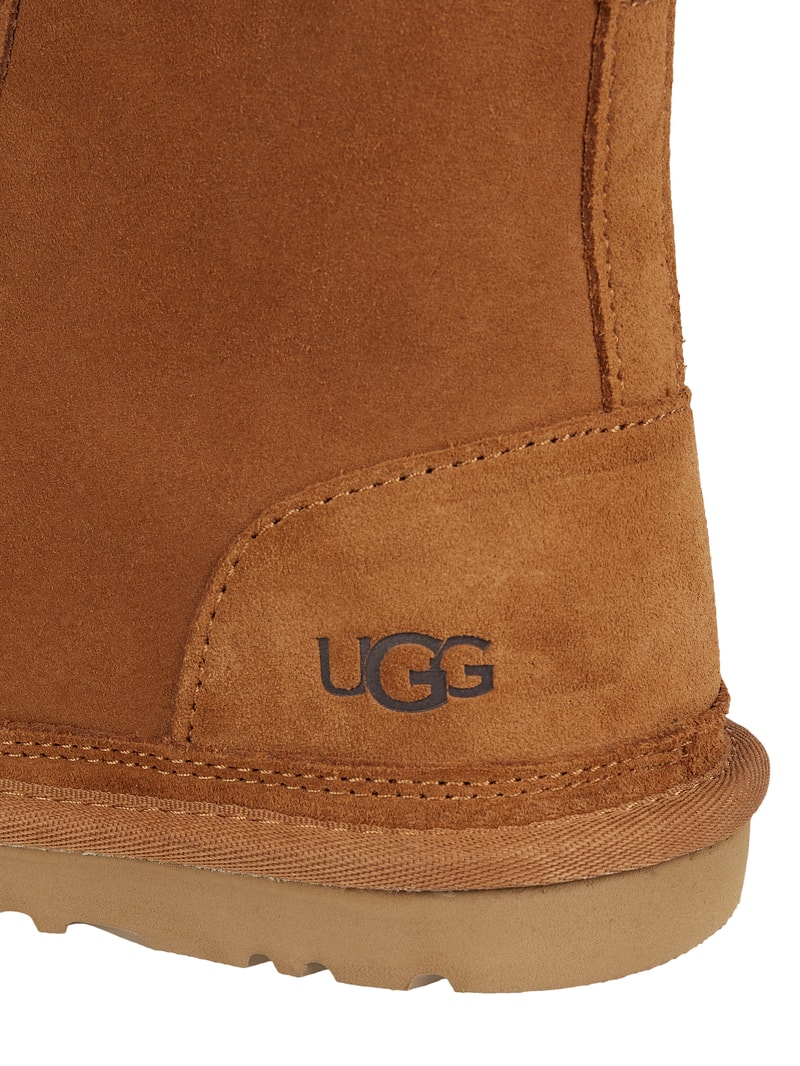 Lederboots mit Lammfellfutter Modell 'Neumel' in cognac