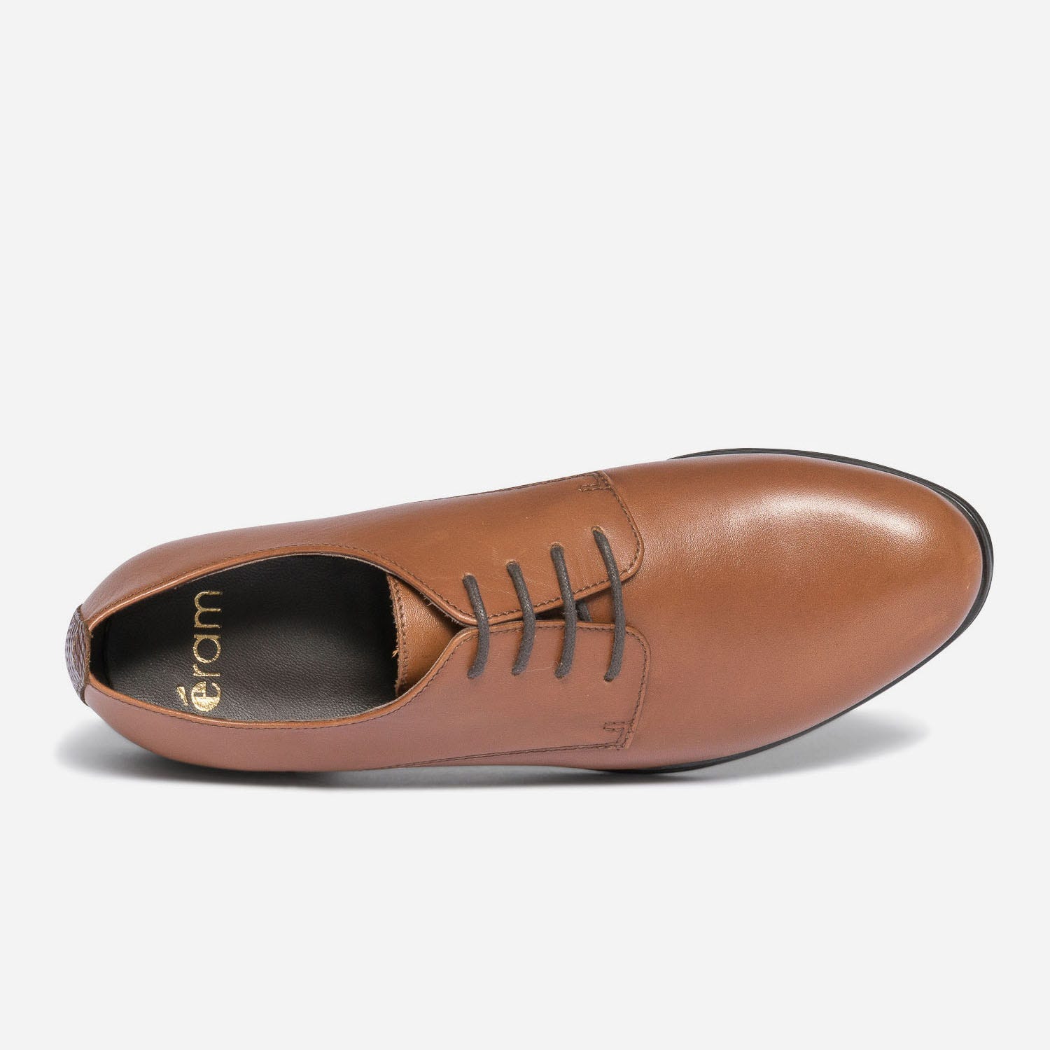 Derby cognac en cuir