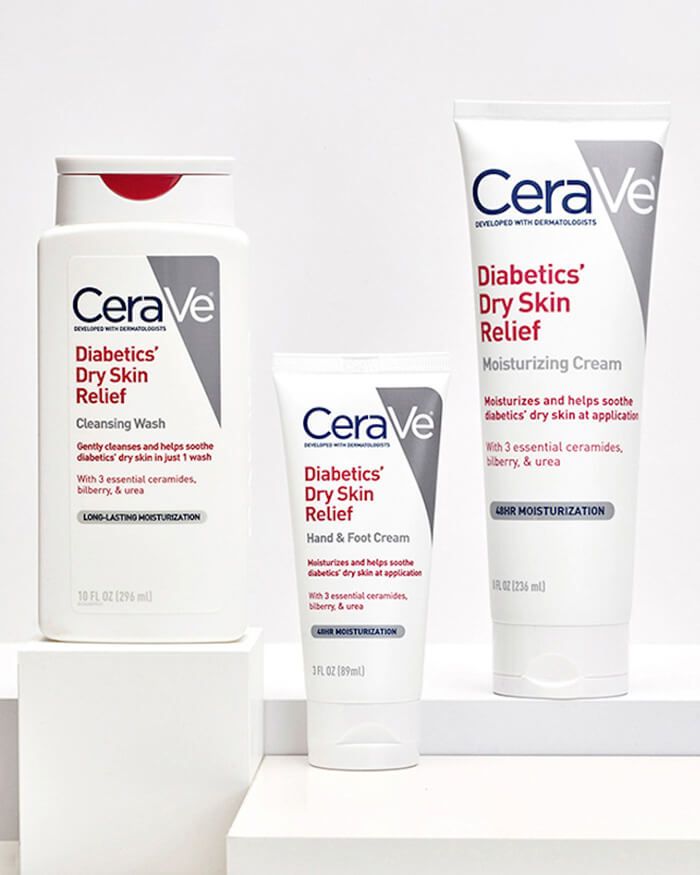 Lotion nettoyante hydratante pour peaux sèches diabétiques