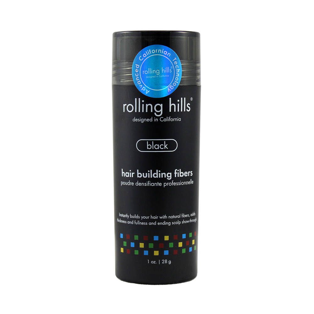 rolling hills Hair Building Fibers Black Poudre densifiante