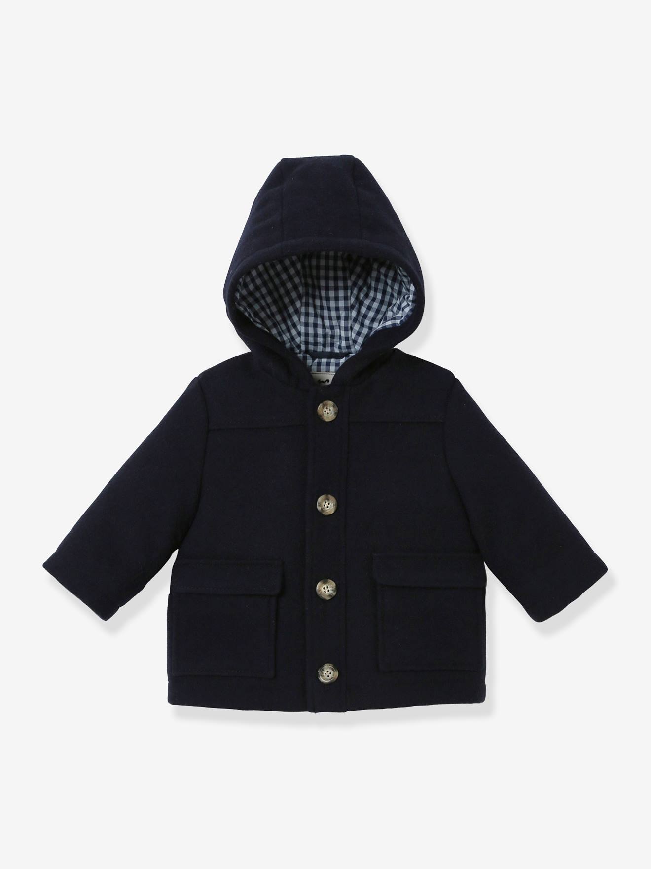 Manteau bébé CYRILLUS en laine majoritaire marine