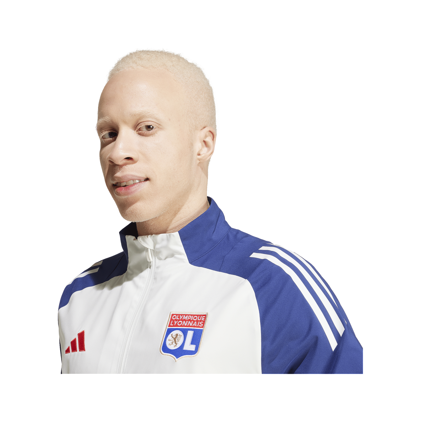 adidas Olympique Lyon Prematch Jacke 2024/2025 Weiss