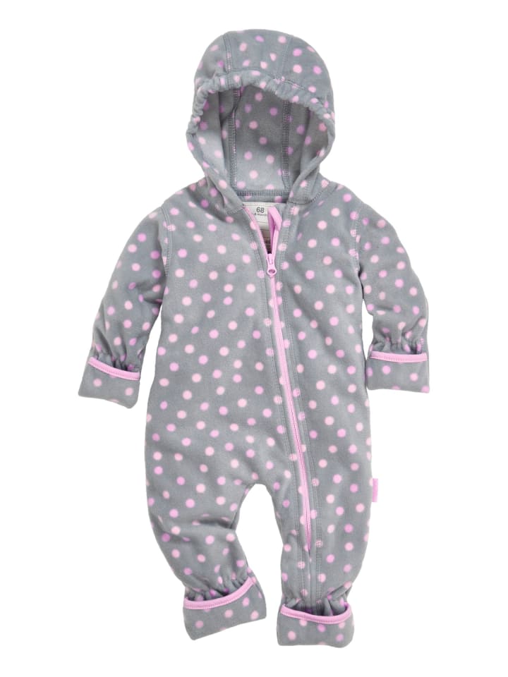 Playshoes Fleece-Overall Punkte in Grau günstig kaufen
