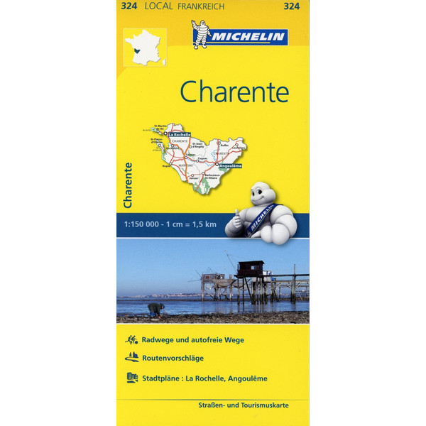 Michelin Charente 1 : 150 000 - Straßenkarte