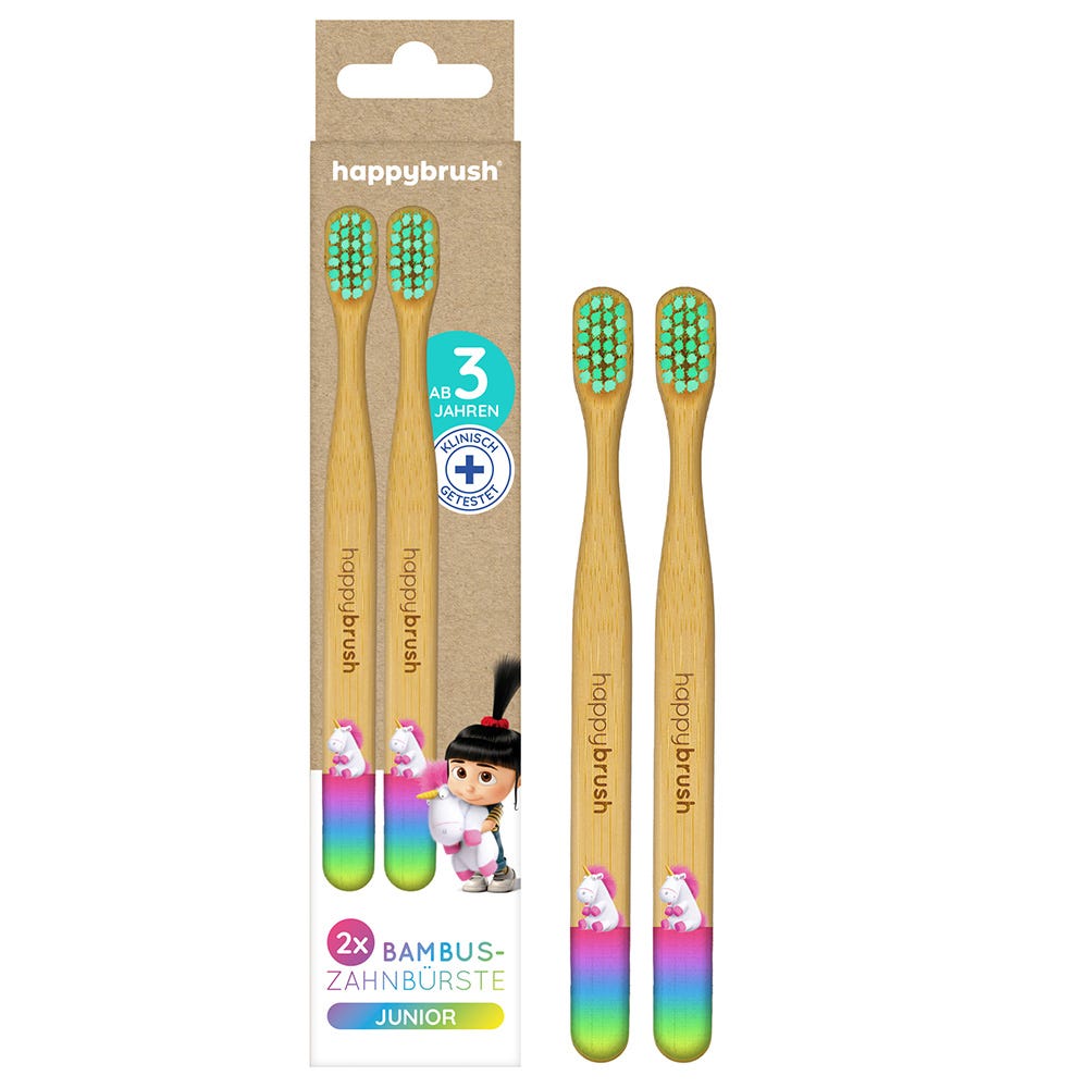 Happybrush Bambus Handzahnbürste Einhorn