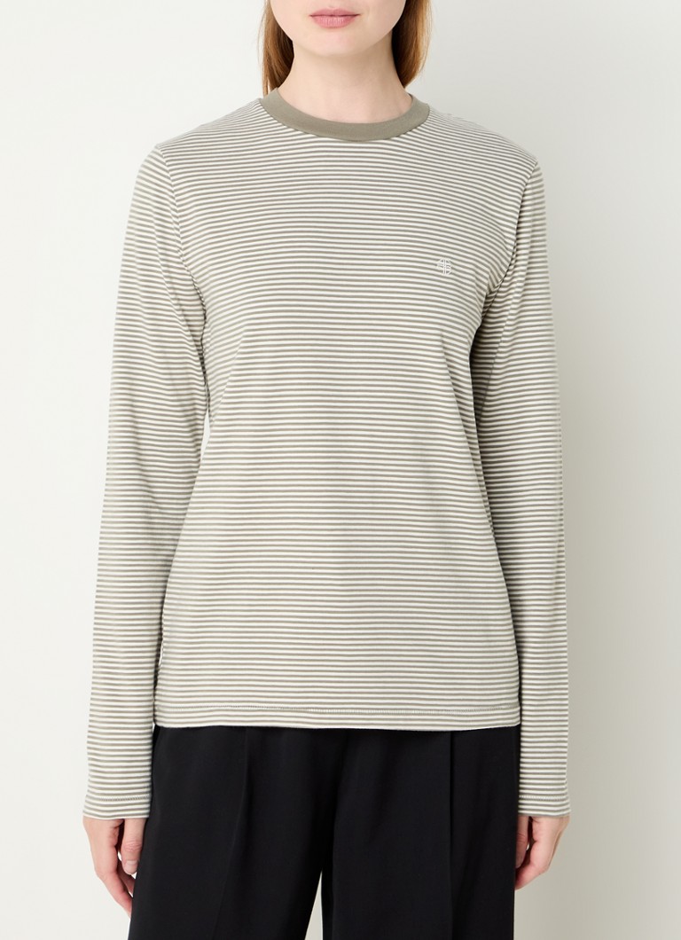 Camicia a maniche lunghe Anine Bing Rylan in cotone biologico con stampa a righe