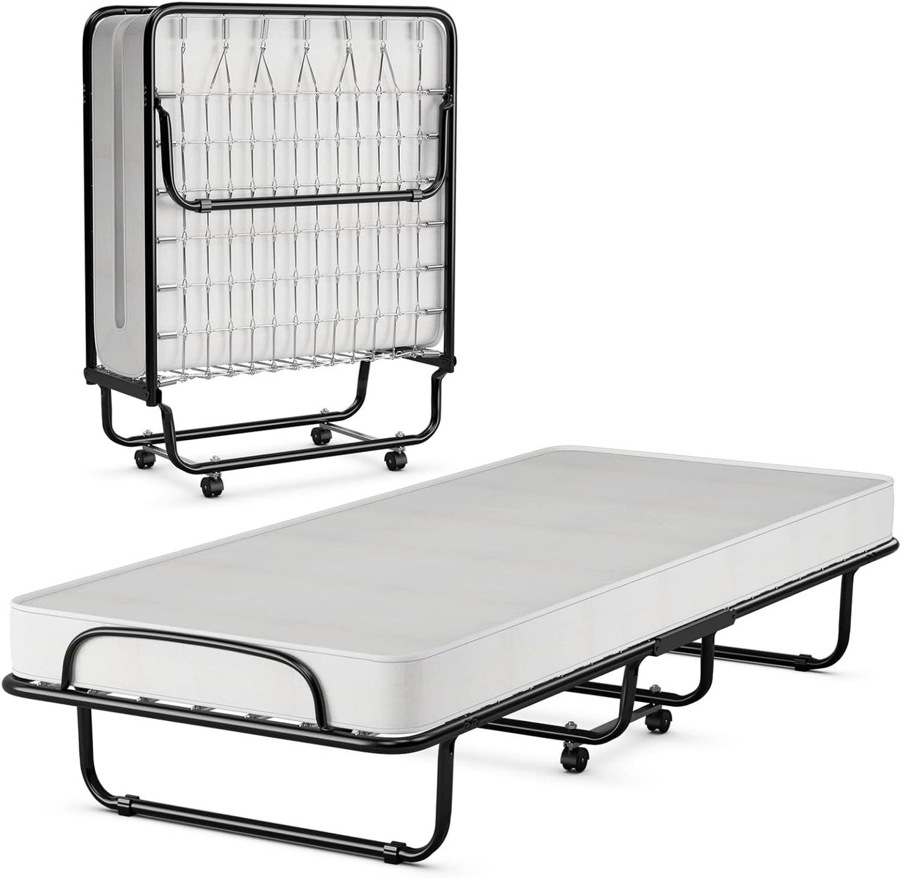 Costway 80x190cm Gästebett mit 10cm Dicker Memoryschaum-Matratze