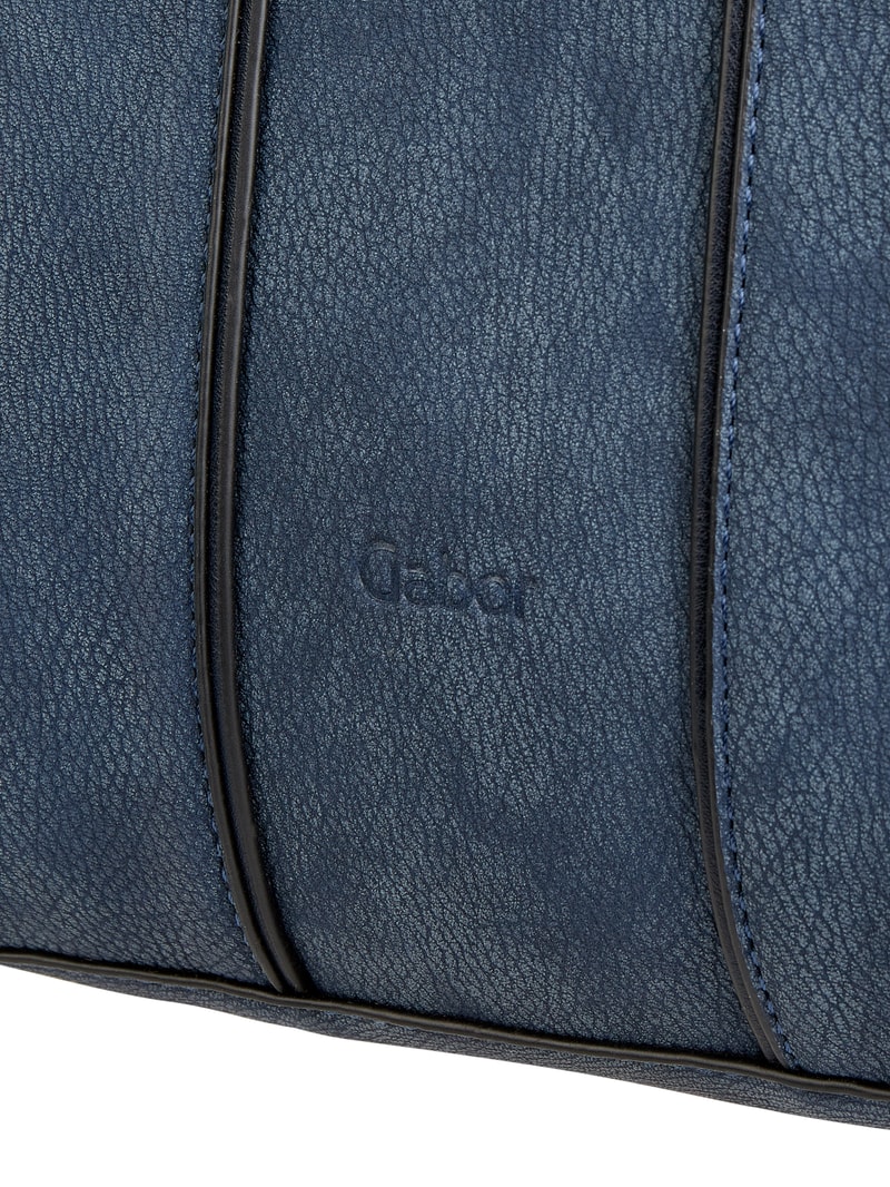 Shopper in Leder-Optik in marineblau