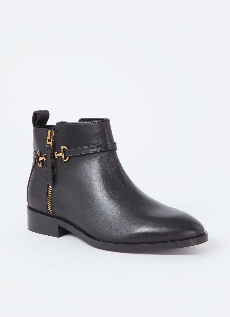 Ghete Dune London Parklyn Wide Fit, din piele, cu cataramă tip cal.