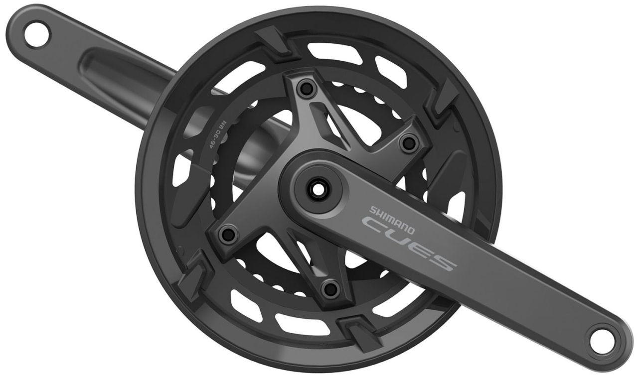 Shimano CUES FC-U6000 9/10-fach Kurbel 46/30 mit Kettenschutz kaufen | Bike-Discount