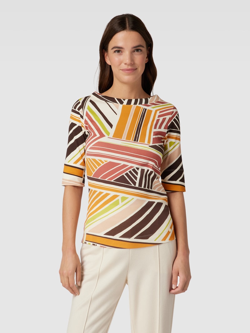 T-Shirt mit 1/2-Arm in rostrot