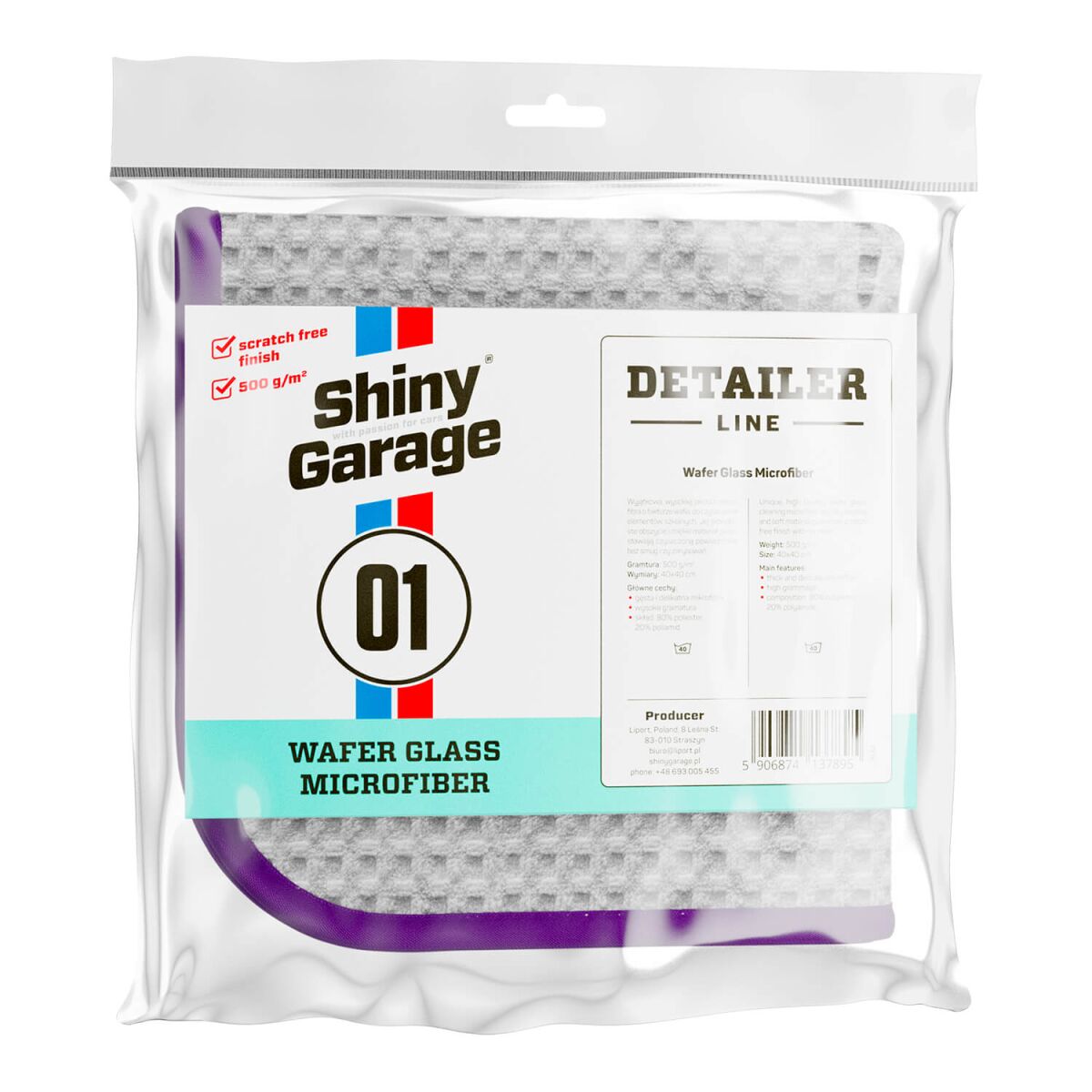 Shiny Garage Wafer Glass Microfiber Glastuch 500GSM 40×40