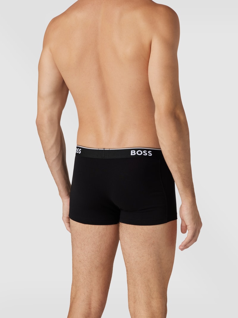 Trunks mit elastischem Logo-Bund im 3er-Pack in dunkelgrau