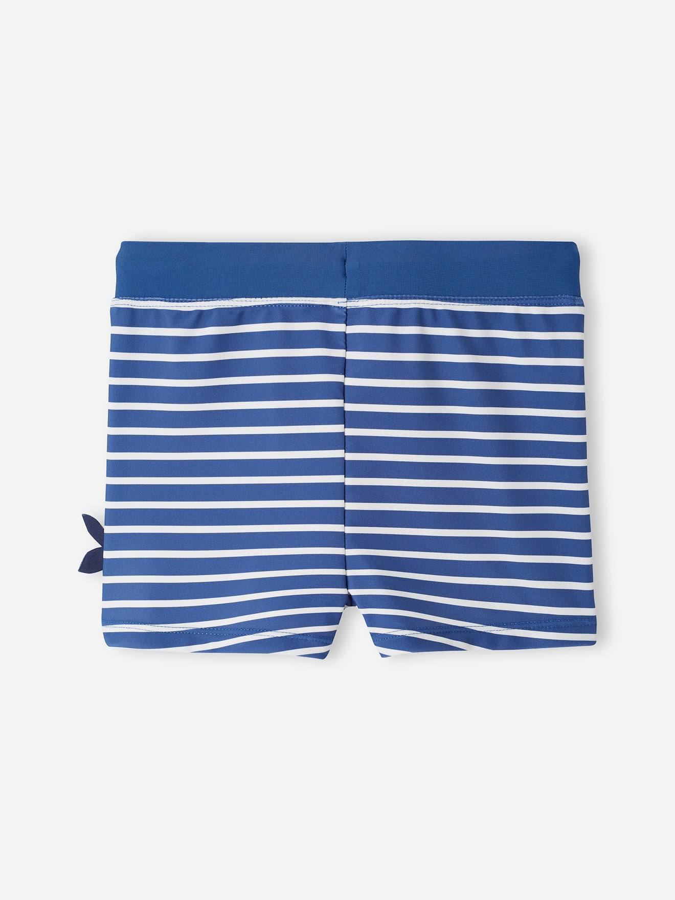 Vertbaudet Jungen Badehose Oeko-Tex - blau gestreift