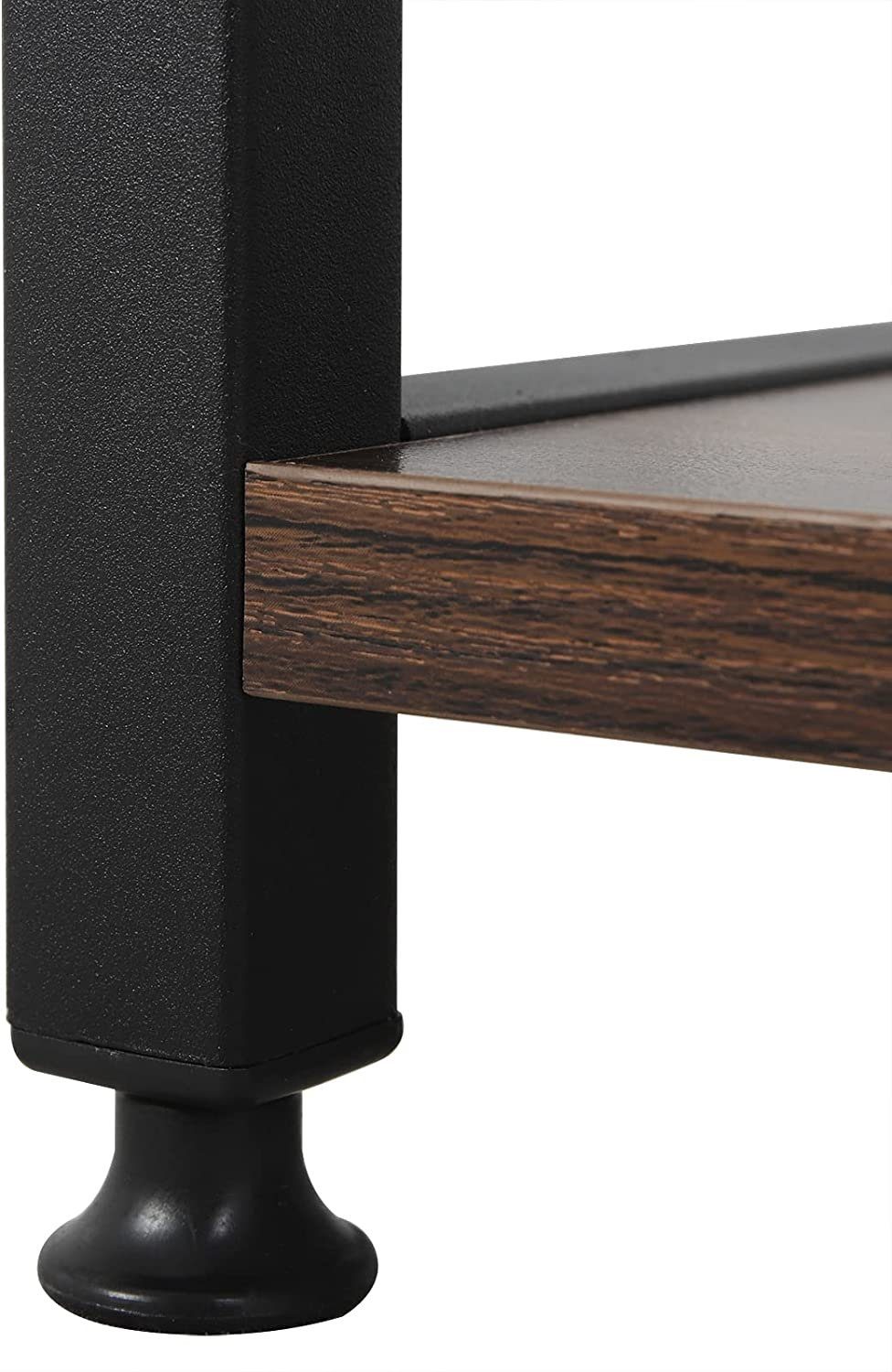 Woltu Standregal, 1-tlg., Standregal aus Holz & Metall mit 3 Ablagen für Küche
