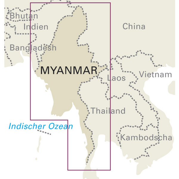 RKH WMP MYANMAR 1 : 1.500.000 - Straßenkarte