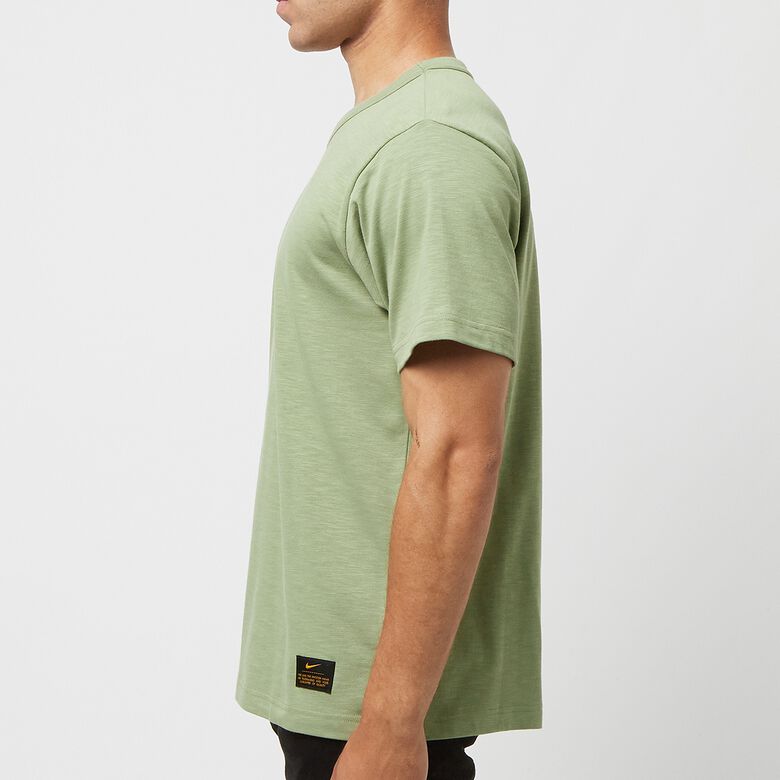 NIKE Life Shortsleeve Knit Top oil green/neutral olive/white