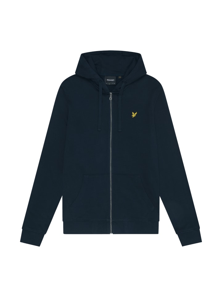 Lyle & Scott Kapuzensweatjacke in Dunkelblau günstig kaufen