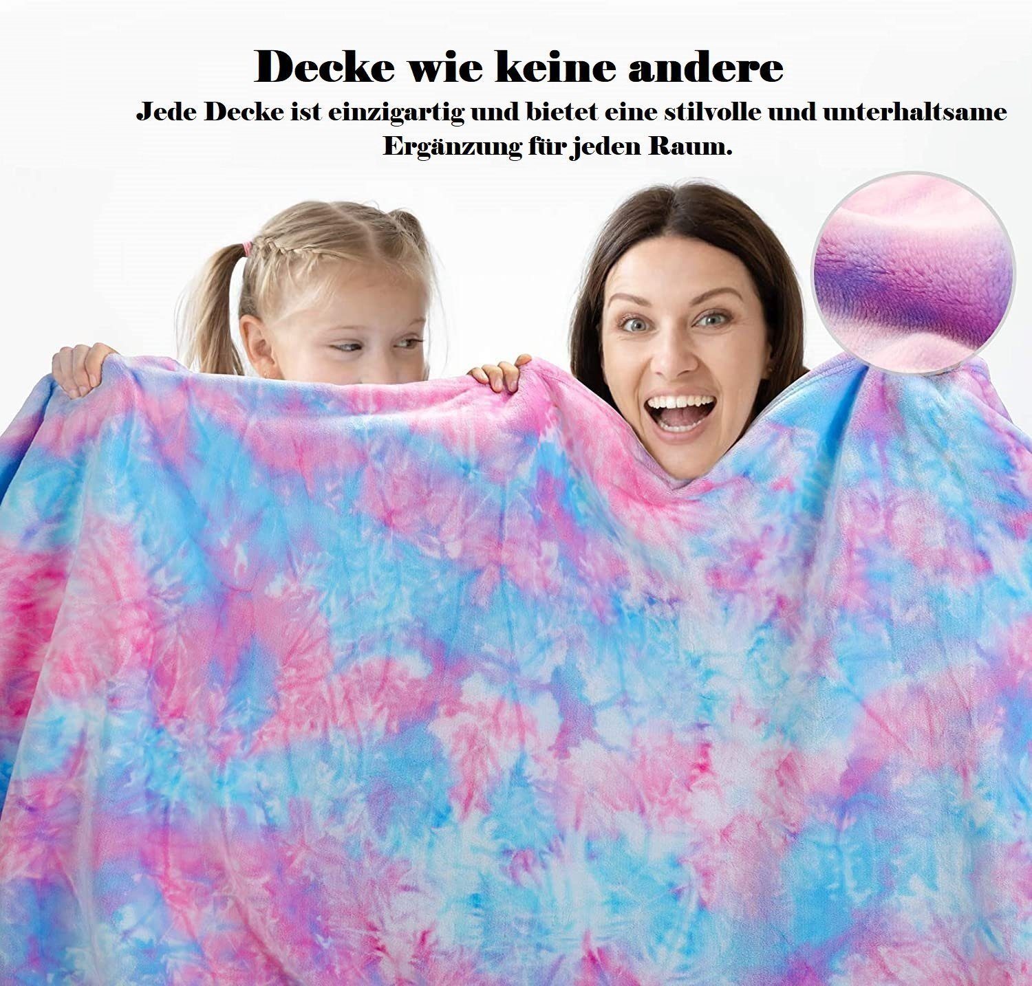 Kinderdecke Kuscheldecke für Kinder, Sofadecke, Tagesdecke, Wohnzimmerdecke, Avoalre, 76 x 102 Regenbogen-Überwurf für Mädchen, oder Geschenk für Kinder