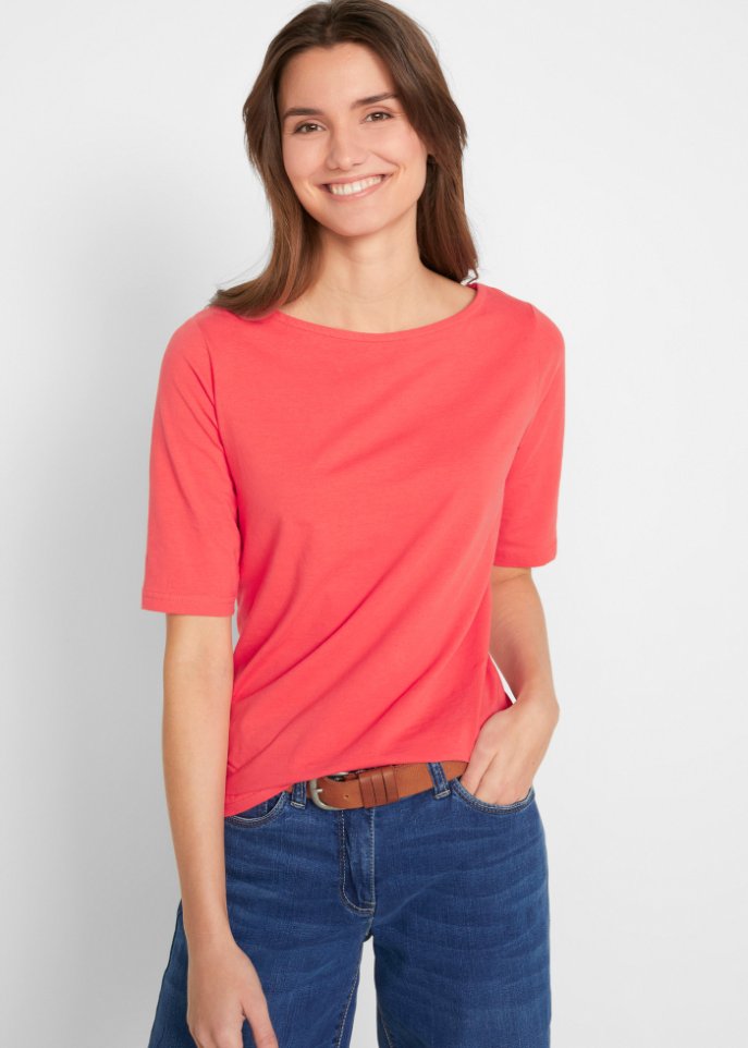 U-Boot-Ausschnitt-Shirt