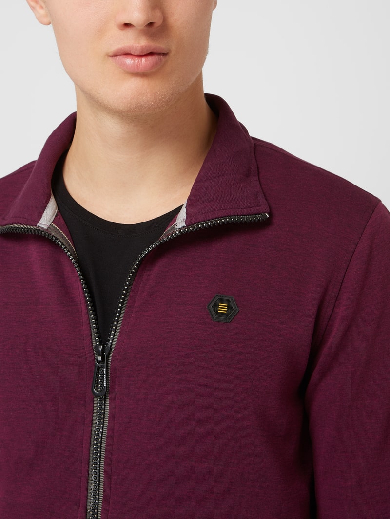 Sweatjacke mit Reißverschluss in fuchsia