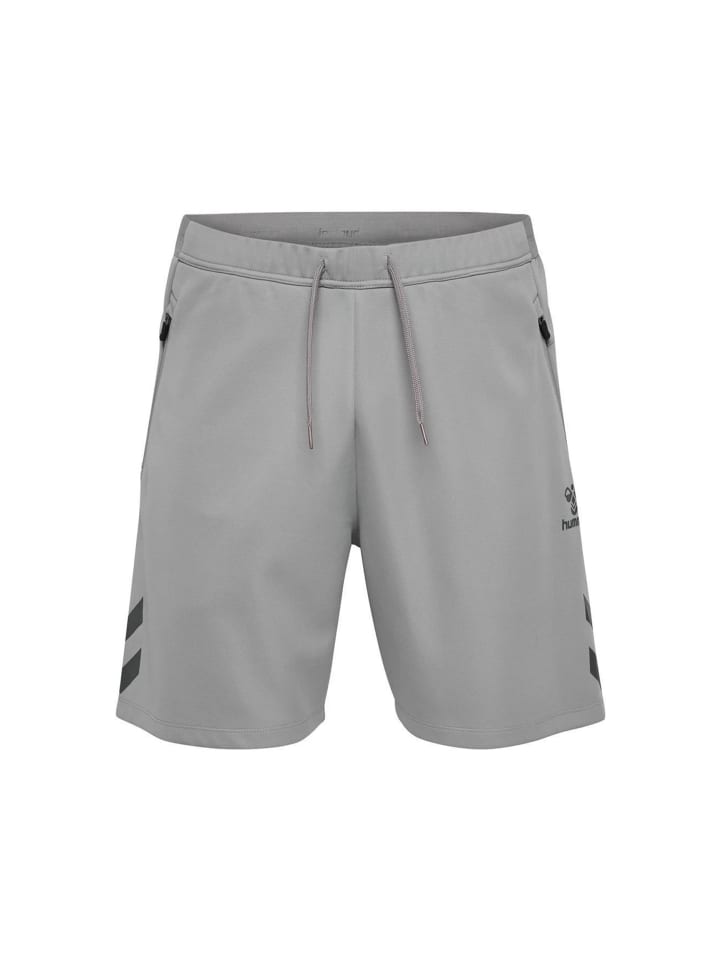 Hummel Sportliche Shorts mit Reißverschlusstaschen in Grau günstig kaufen