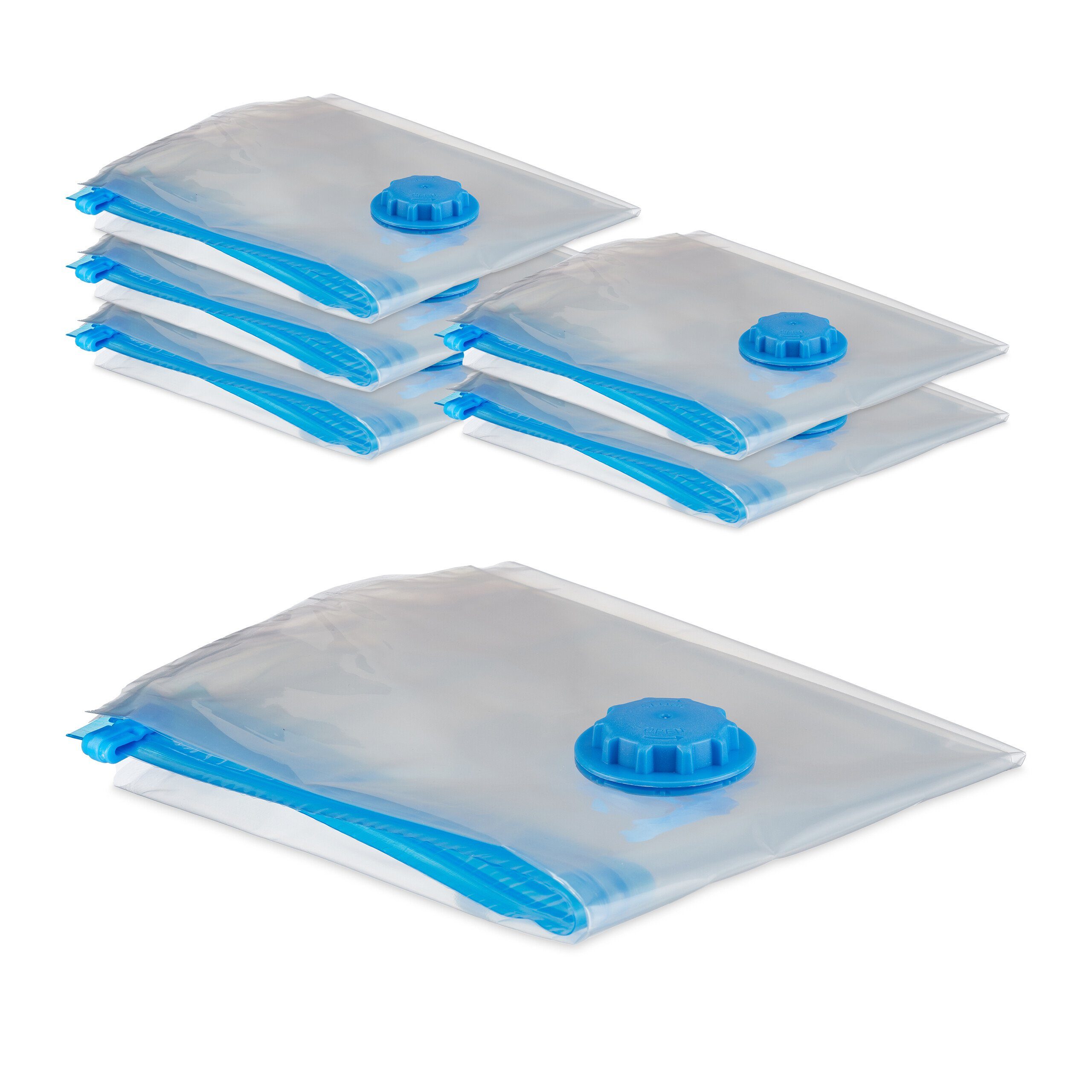 relaxdays Kleiderschutzhülle XL Vakuumbeutel für Kleidung 6er Set