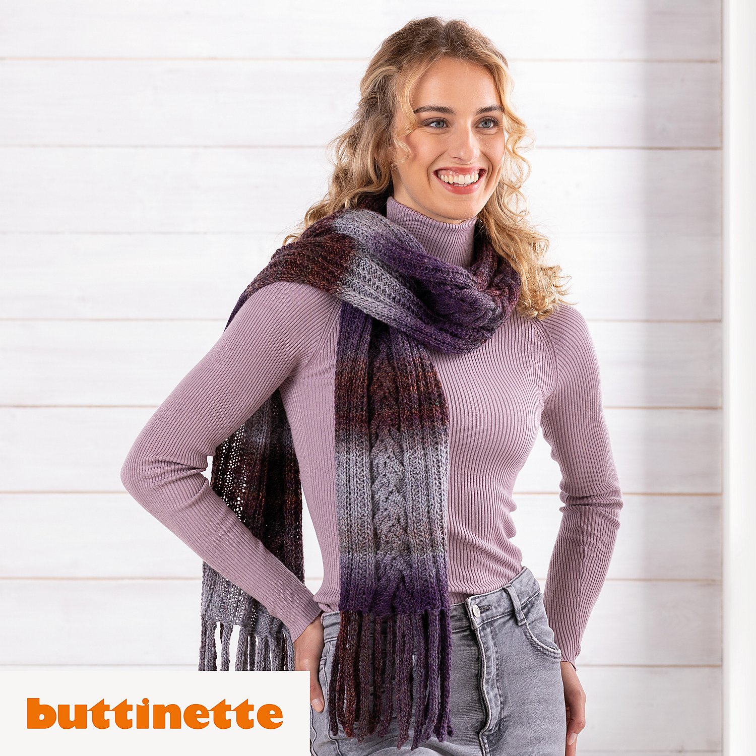 Strickanleitung – Schal mit Fransen aus Woll Butt Zoey