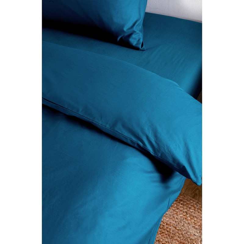 Housse de couette unie en Coton Bio pour lit 1 personne