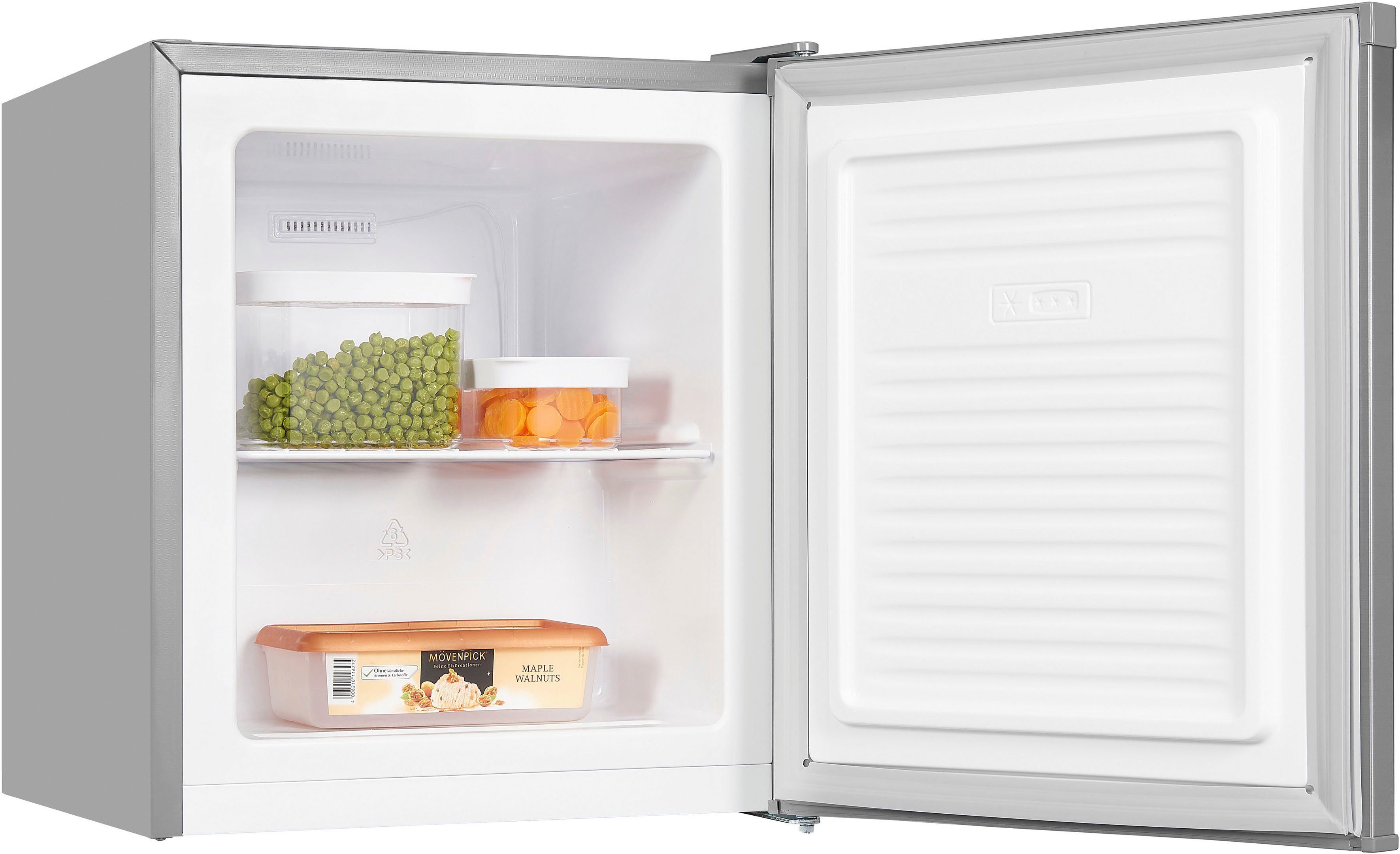 exquisit Gefrierschrank GB05-040E inoxlook, 51,0 cm hoch, 44,0 cm breit