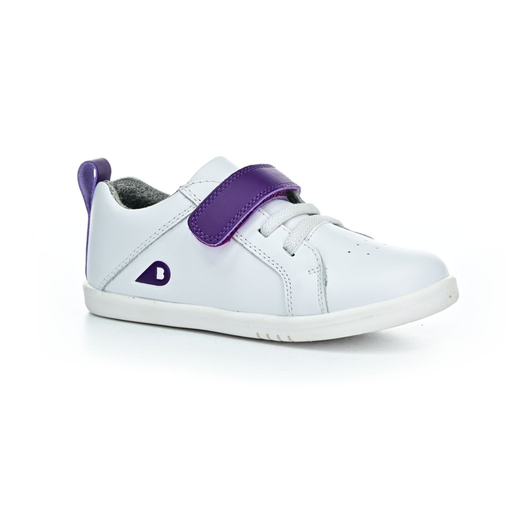Bobux Pace Optical White-Murasaki Purple (I Walk) Barfußsneakers