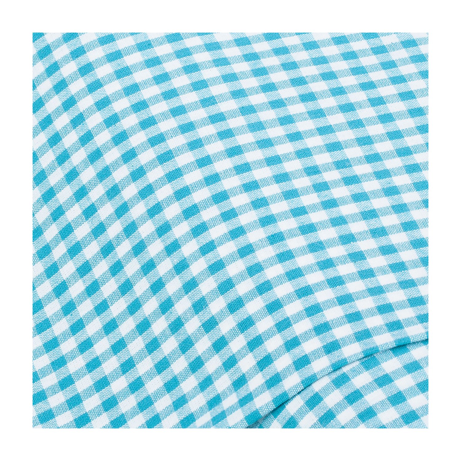 Buntgewebtes Vichykaro 5 x 5 mm, türkis/weiß