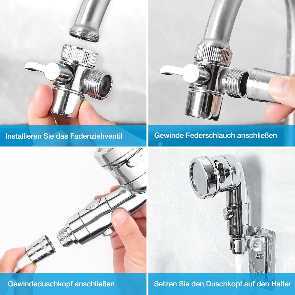 Housmile Bidetarmatur Bidet-Handbrause für Toilette Sprayer Edelstahl Sprüher (1-St) Komplett Bidet Set für WC