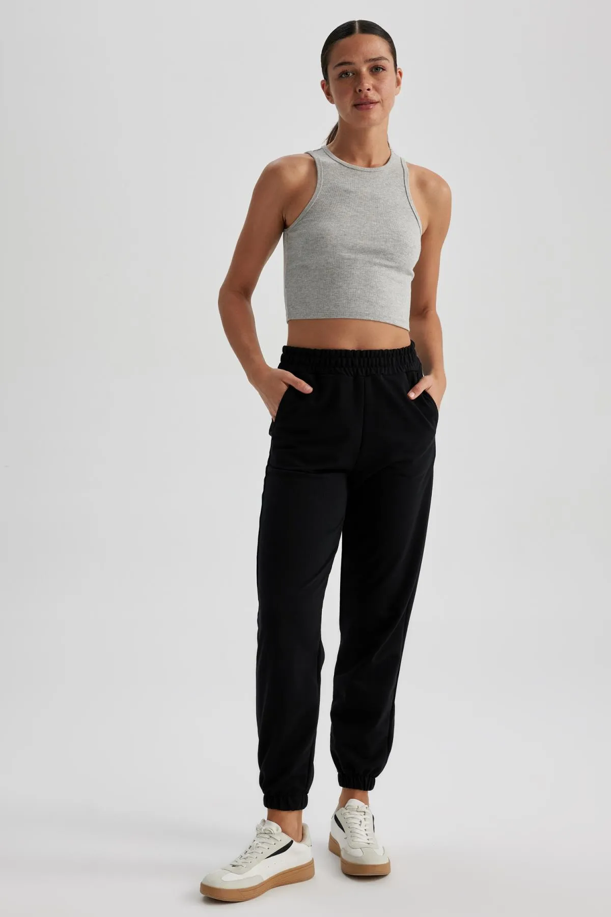 DeFacto  Dünne Jogger-Sweatshirthose mit hoher Taille