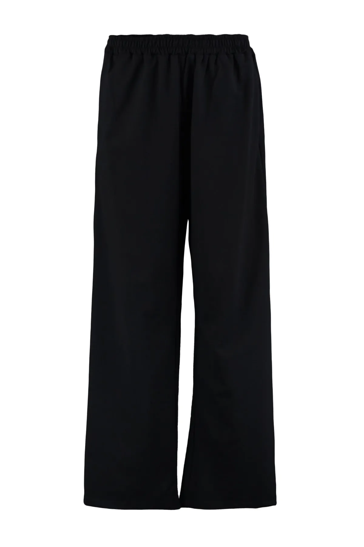 Trendyol Curve  Schwarze, weit geschnittene, dünne Strick-Jogginghose TBBAW23AJ00007