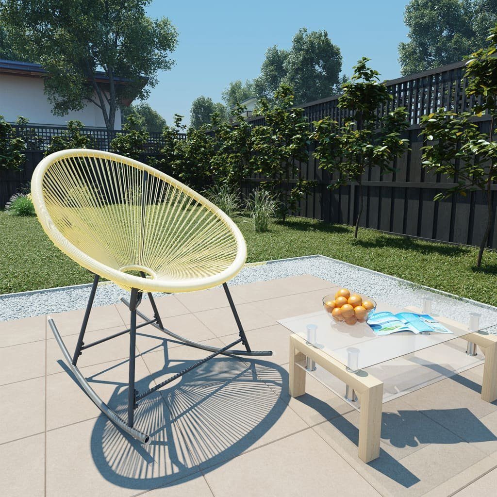 vidaXL Gartenstuhl Outdoor-Acapulco-Stuhl Poly-Rattan Beige (1 St)